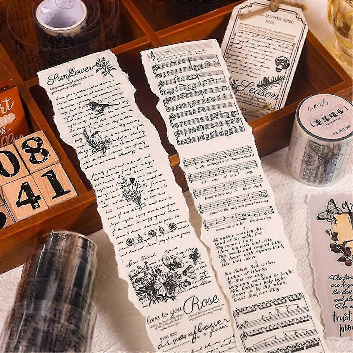 Retro English Alphabet Collage Decorative Tape DIY Notebook Material Notebook Material Sticker C