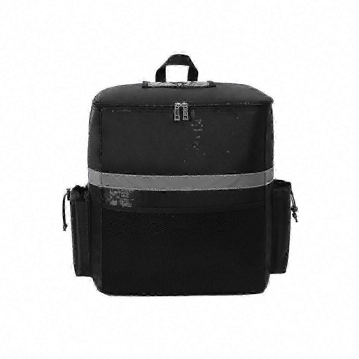 حقيبة توصيل الدراجة المعزولة لأطعمة البيتزا الساخنة والباردة مع تصميم حمل مريح