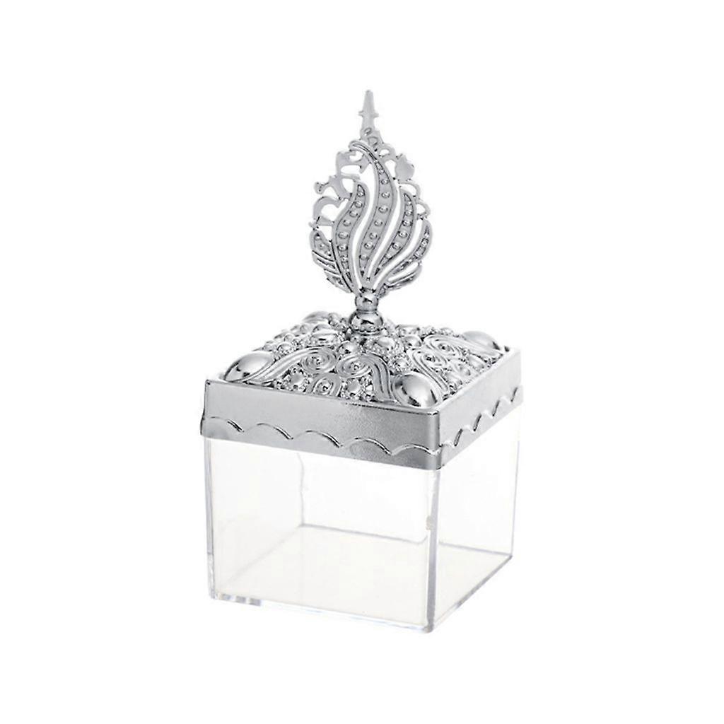 12Pcs Square Candy Box Multifunction Clear Plastic Organizer Household