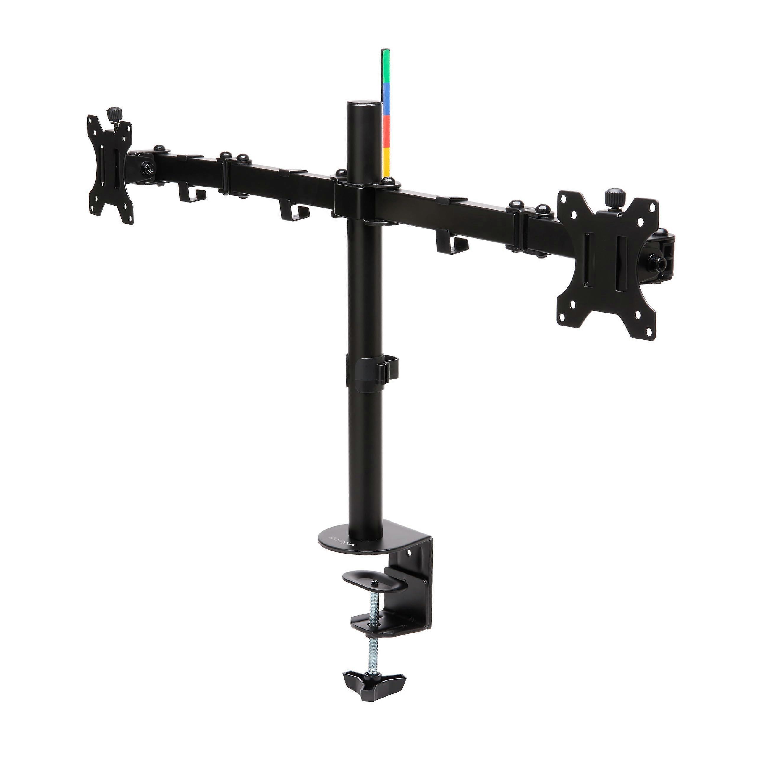 Dual Monitor Desk Mount, SmartFit Ergonomic Dual Monitor Arm for 2 Monitors Up to 32 inch and 17.6lbs for Office, Home