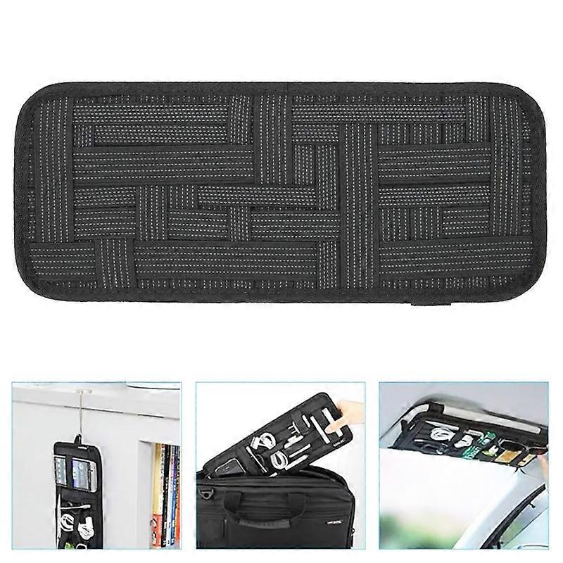 MuElastic Multi-functional Car Clip Sunvisor Car Storage Bag(Black)