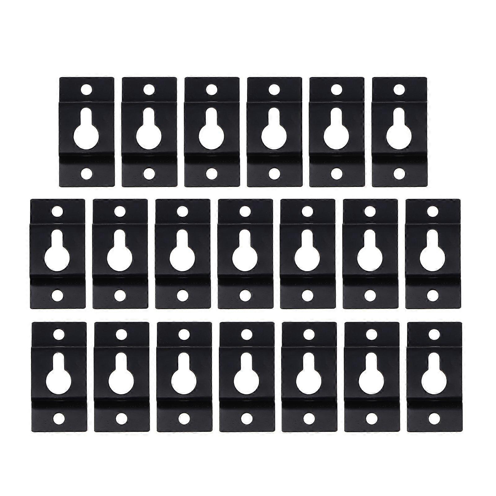 20pcs Iron Keyhole Speaker Hangers Heavy Duty Shelf Brackets Picture Frame Hooks