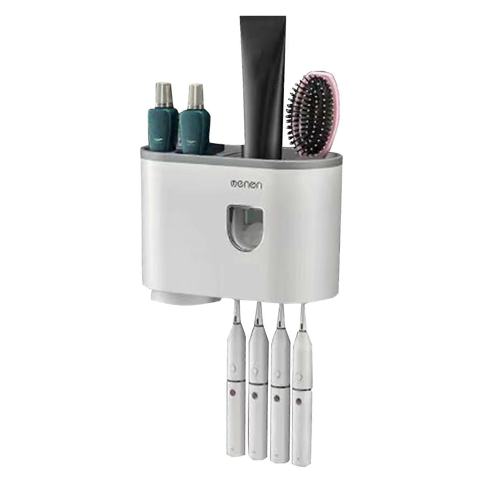 Toothbrush Holders with Toothpaste Dispenser Multifunction Toothbrush Holder