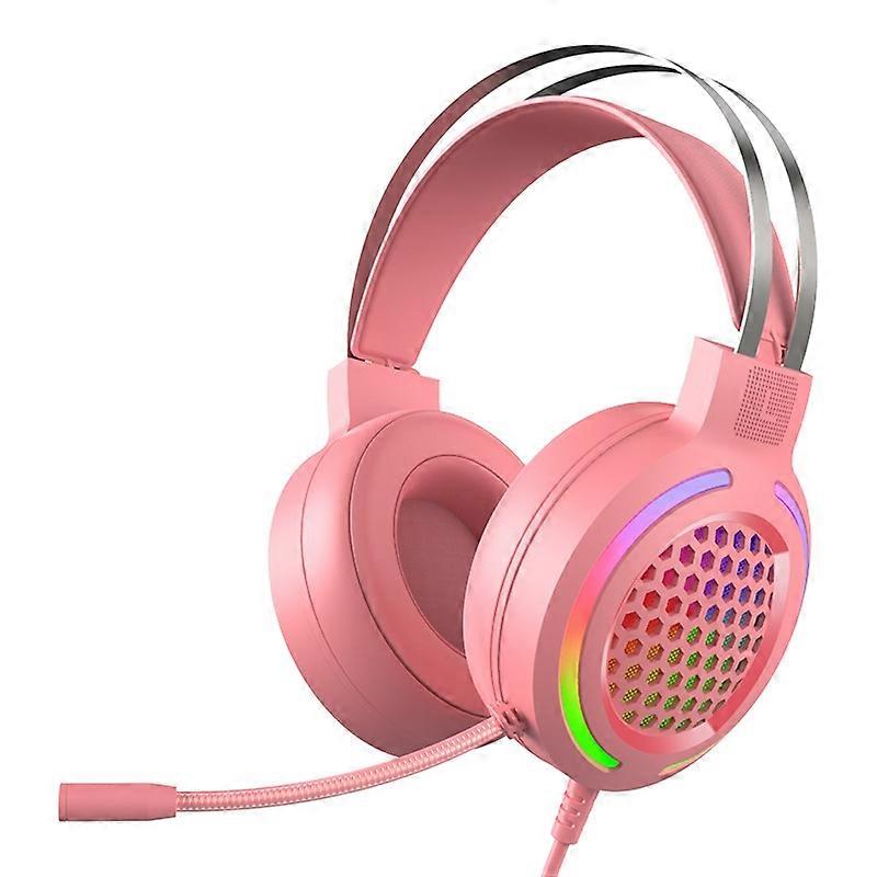 FOREV G99 USB RGBChour filaire monté sur fond avec microphone, style : version standard (rose clair coloré) Version standard (rose clair coloré)