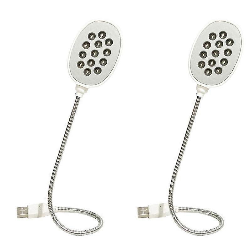 2PCS 13LED Metal Hose Snake USB Light Eye Protection Notebook Keyboard Light