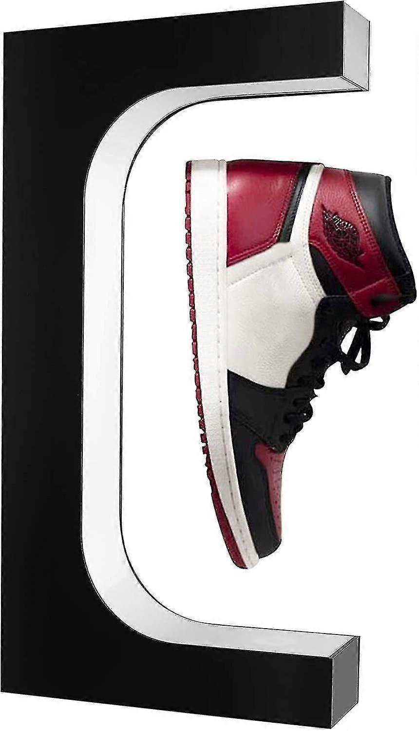 Suspended shoe display rack, floating sneaker rack, Led magnetic levitation storage rack display rac