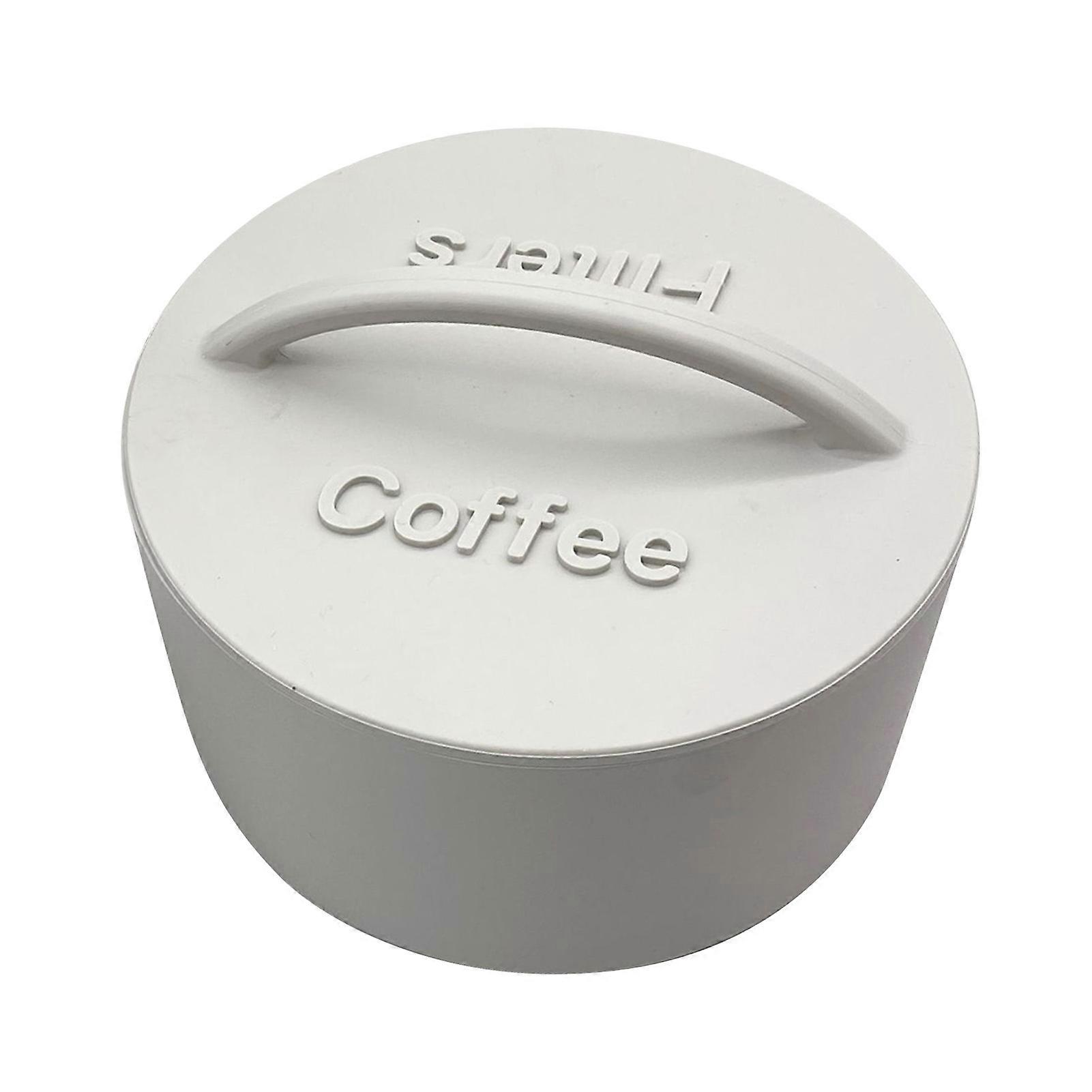 Round Coffee Filter Holder Dustproof Filter Storage Box