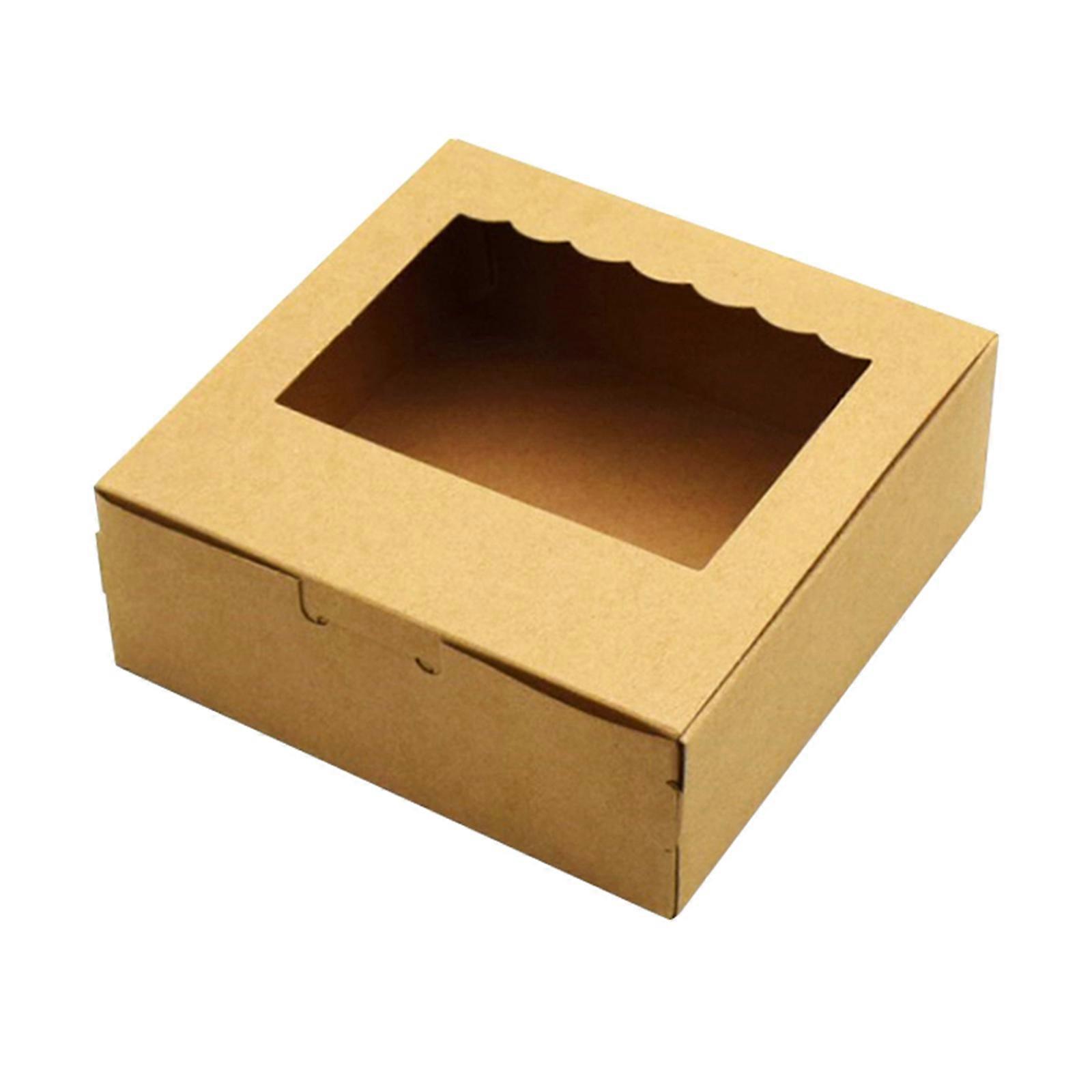 Bakery Pie Box Cake Boxes With Window Brown Kraft Bakery Pastry Box