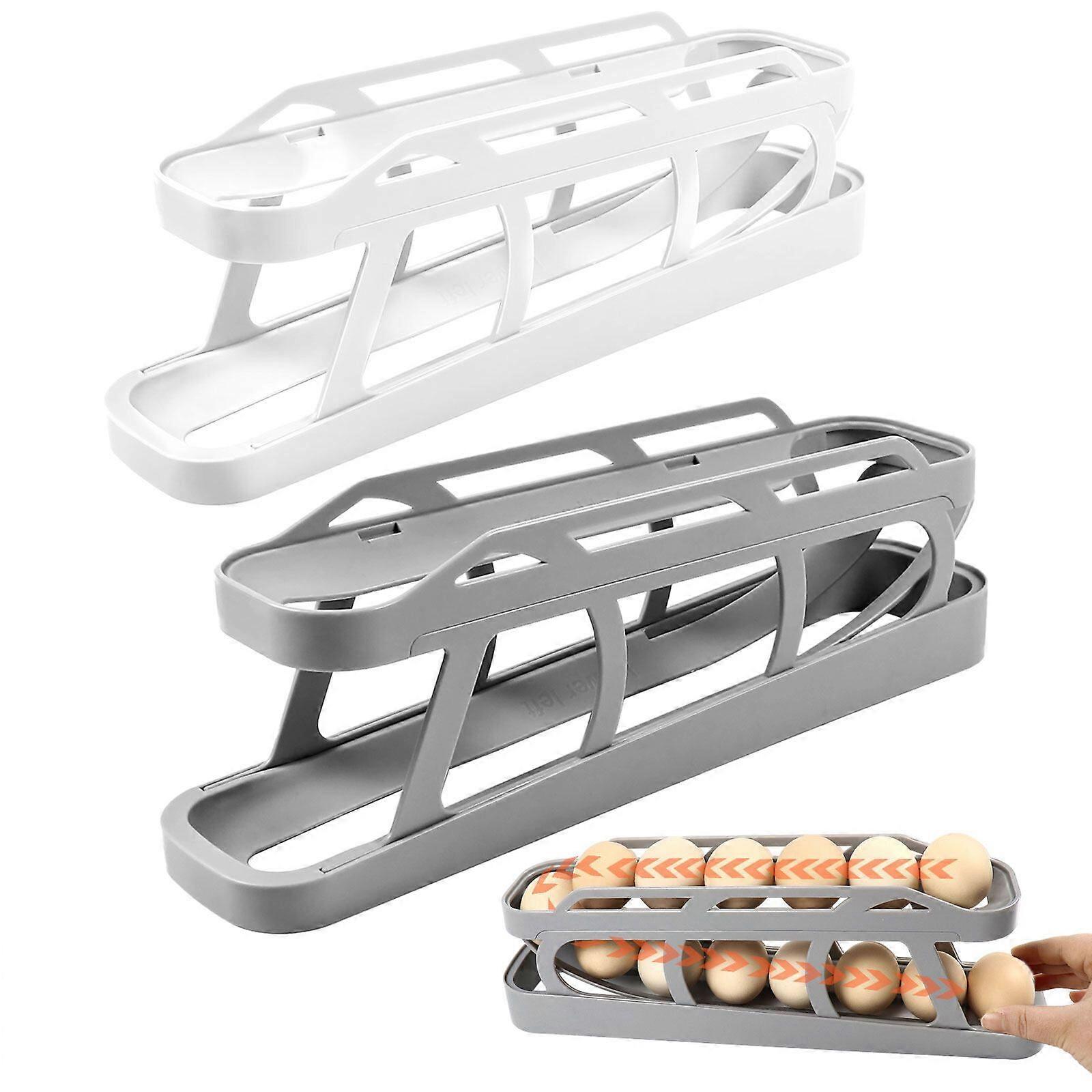 Egg Dispenser Automatic Egg Roller Refrigerator Rolling Egg Holder Automatically Rolling Egg Storage Container for Kichen