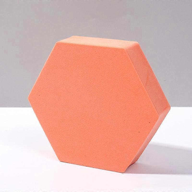 8 PCS Geometric Cube Photo Props Decorative Ornaments Photography Platform, Colour: Large Orange Hexagon