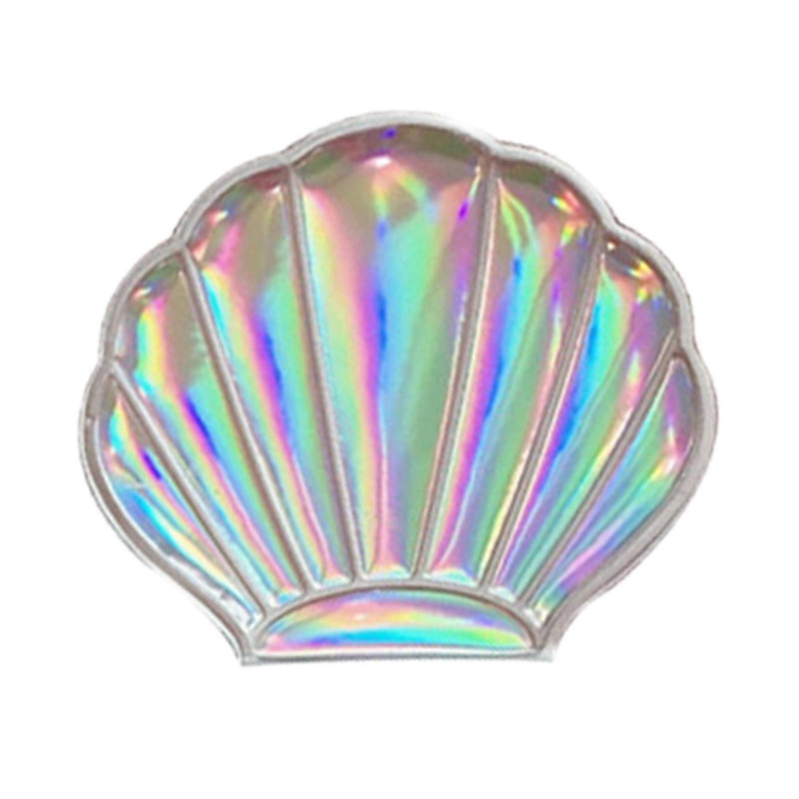 miroir de maquillage cosmétique double face coquille forme miroir à main pour adolescentes
