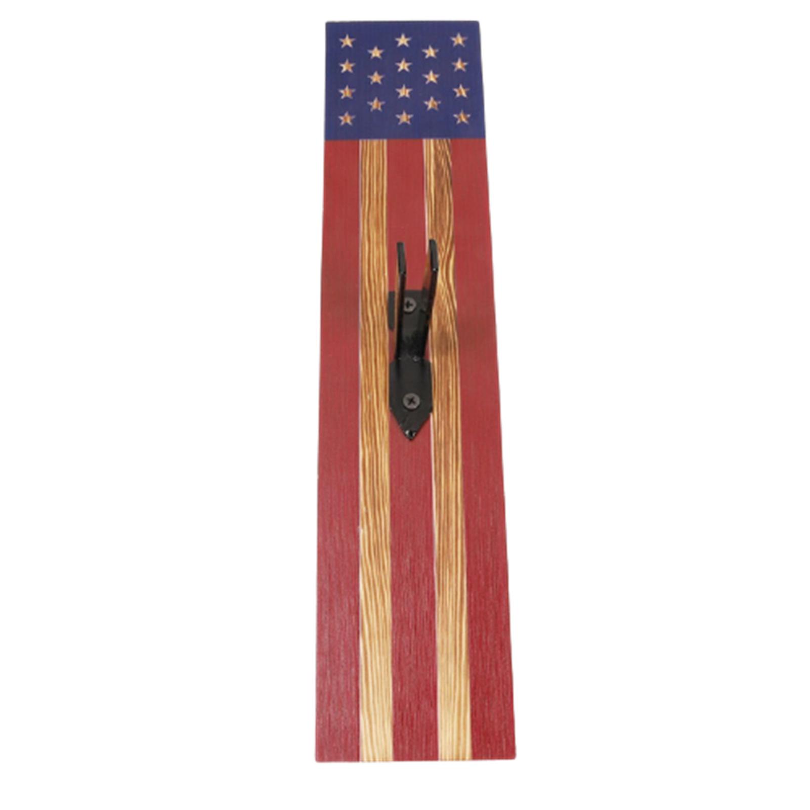Wooden Plaque With Hanger Wooden Background Stars And Stripes Patterns For Deer Skull Head