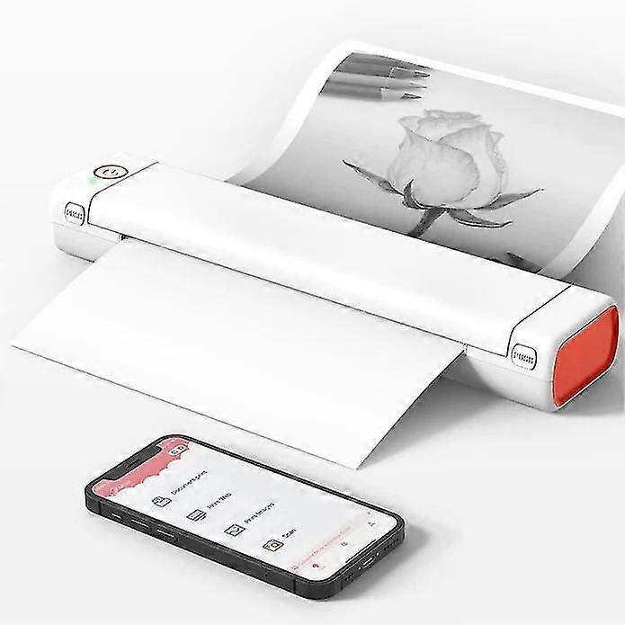M08f A4 Wireless Thermal Printer Portable Handheld Bluetooth Mini Personal Home Office Printers Hd Printing No Need To Use Ink