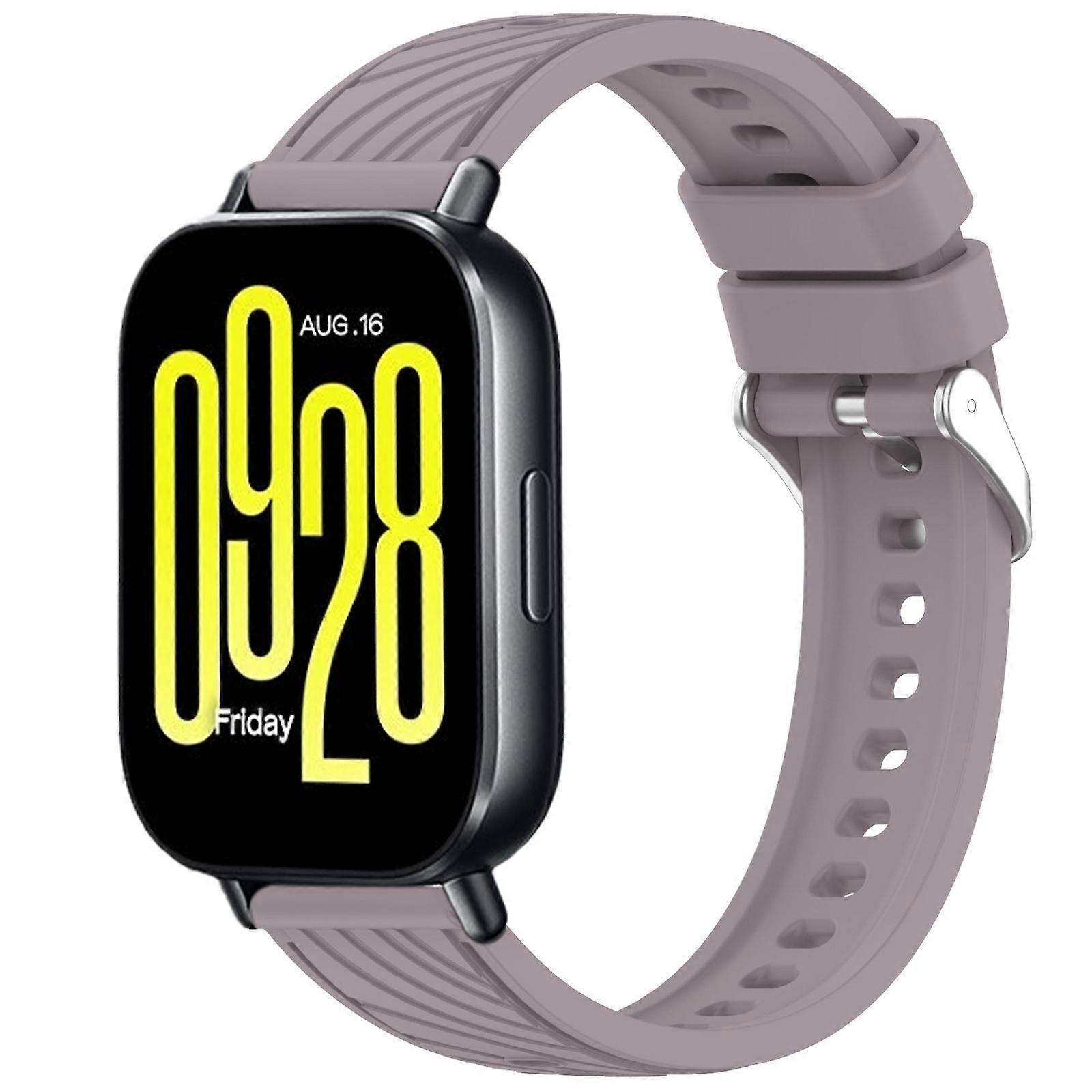 Bracelet de montre en silicone texturé à rayures de 22 mm