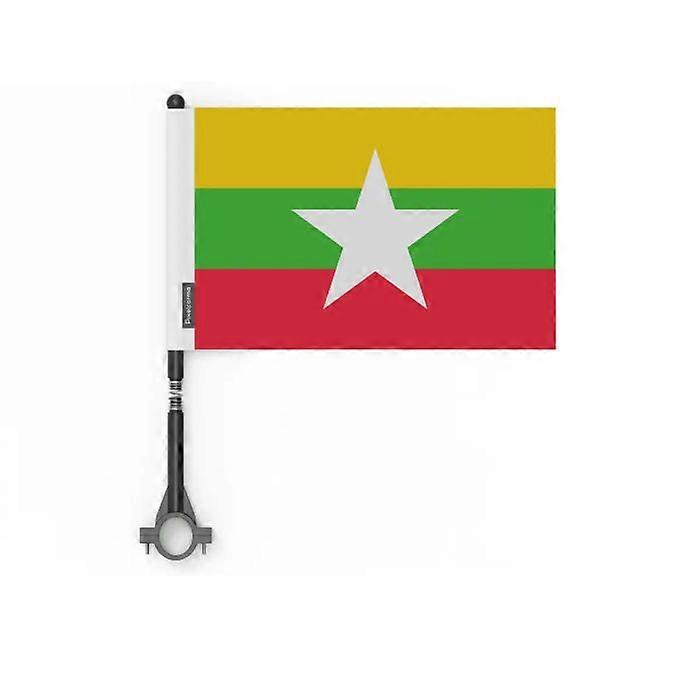 Flag - Myanmar - 20 pieces - 14 x 21 cm - Polyester - Double-sided print