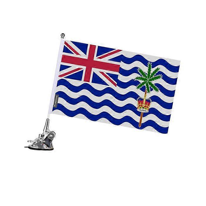 Flag - British Territory - 27 x 35 cm - Suction cup pole - Polyester - Double-sided print
