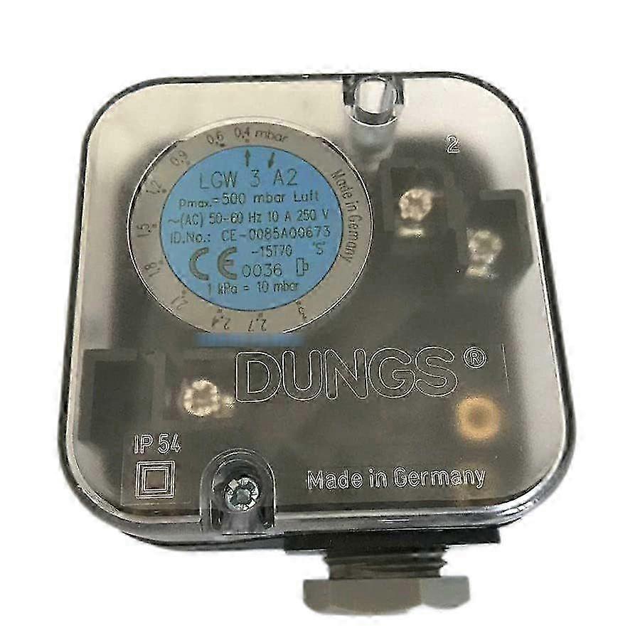 DUNGS LGW3A2 Gas Pressure Switch for Gas Burners and Boilers, Adjustable Pressure Range