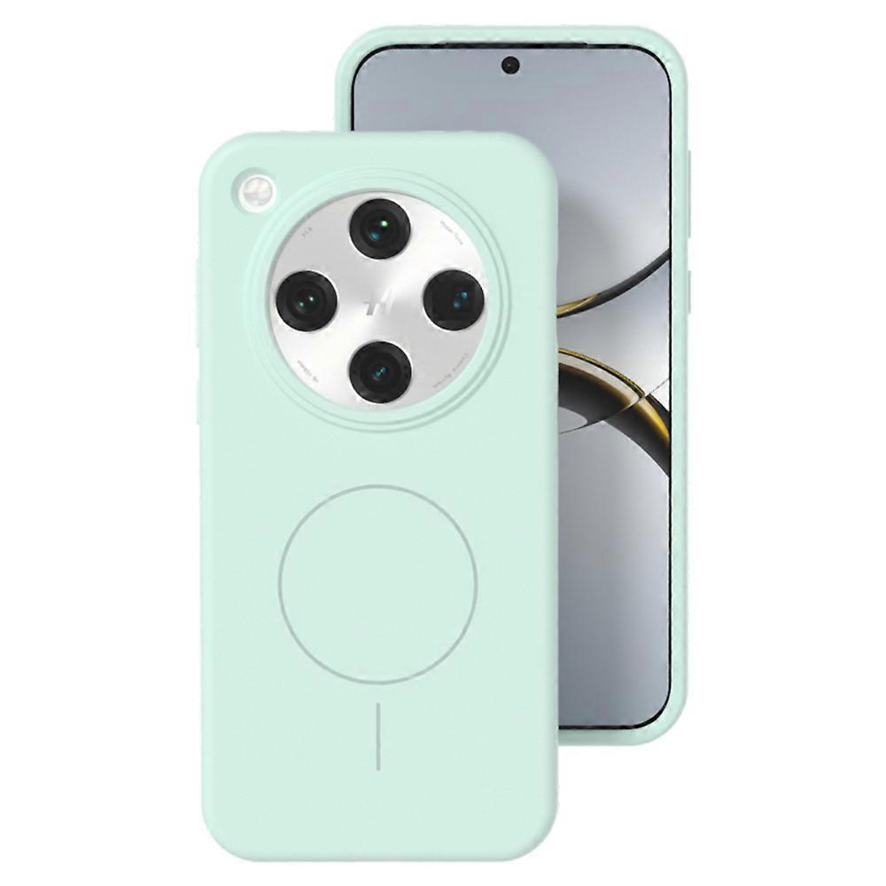 Pour Oppo Find X8 Pro 5G Coque en silicone liquide compatible avec la coque de téléphone MagSafe Skin-Touch - Menthe G