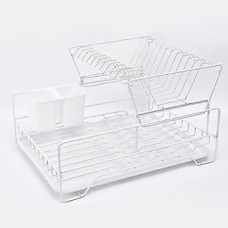 Kitchen drain rack wire cutlery rack multifunctional double layer storage rack drain rack countertop