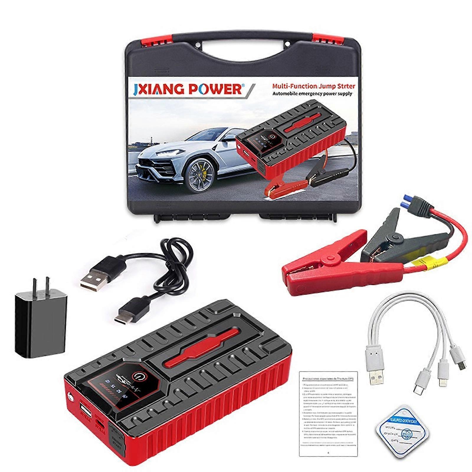 Car Jump Starter Air Pump Power Bank Lighting Portable Air Compressor Automobile Battery Starters Starting Tyre Inflator