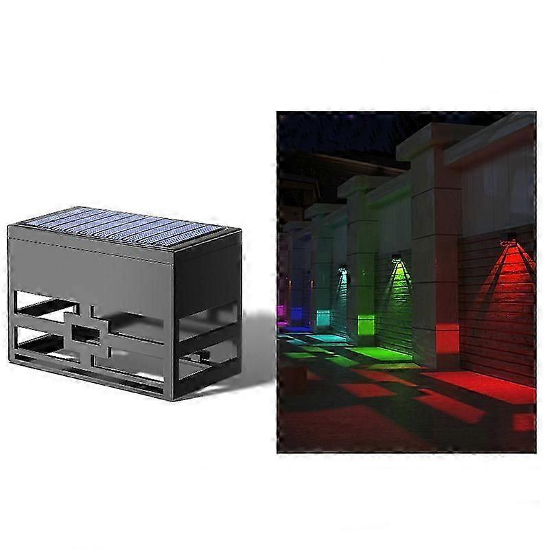 Outdoor waterproof staircase wall courtyard decorative wall lights solar wall lights step lights 2pcs