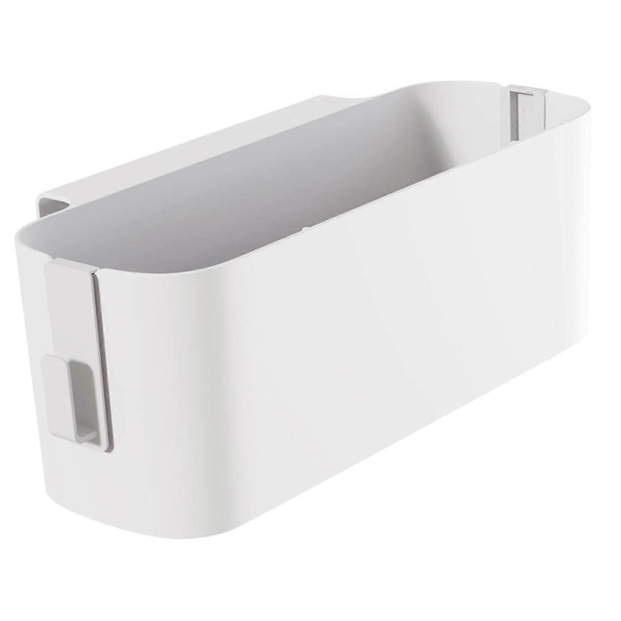 Hanging Organiser Bedside Storage Basket for Bunk Beds, White Plastic Bedside Storage Solution, Compact and Durable