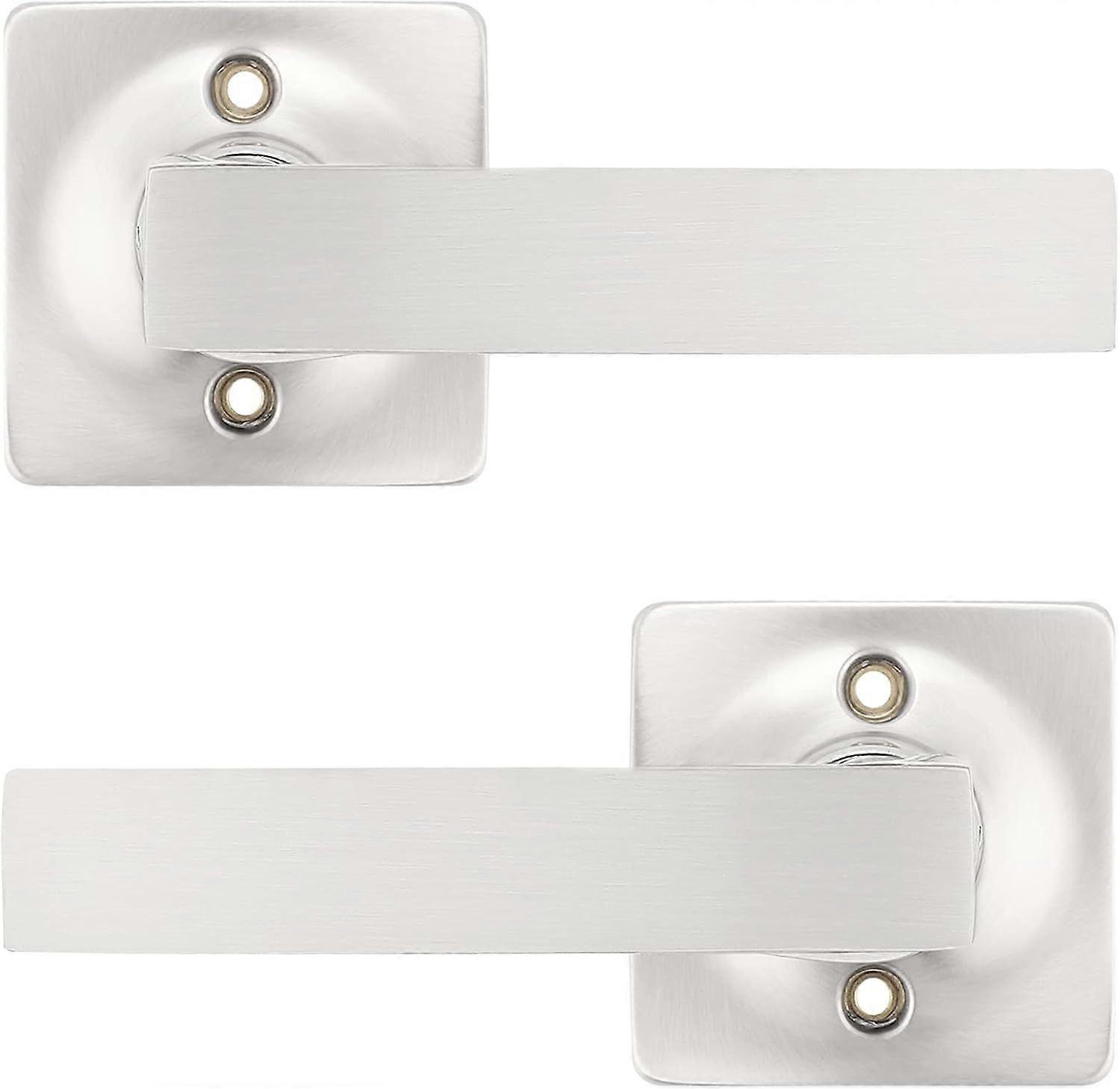 2025 Neuestes Modell 2er Pack Dummy Türhebel Gebürstetes Nickel Square Dummy Tür