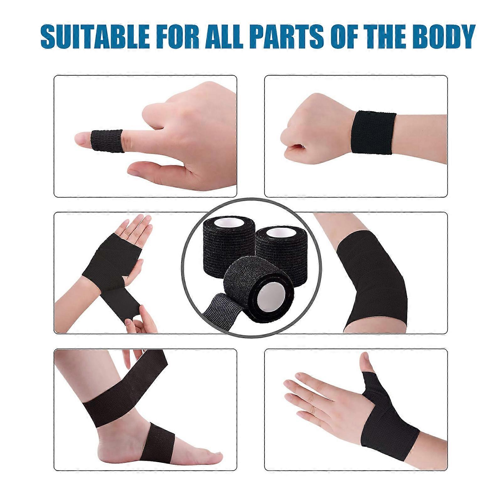 HOUKEA Elastic Self-Adhesive Sports Bandage Breathable Waterproof Hip Thigh Knee Support Brace Joint Health Protection Comfortable Wear Skin-Friendly