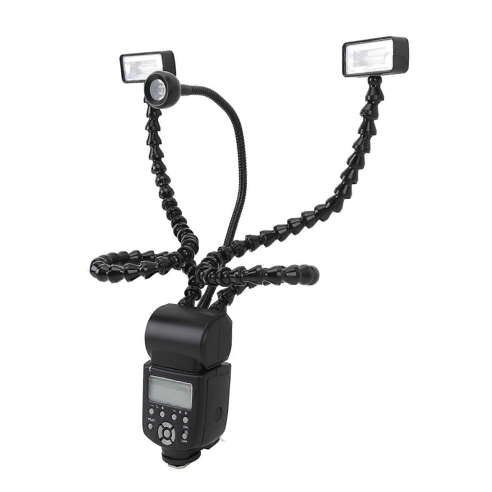 K-808 Camera Macro Flash Light Portable Multi Functional Lighting Tool for Photography 3 Head 