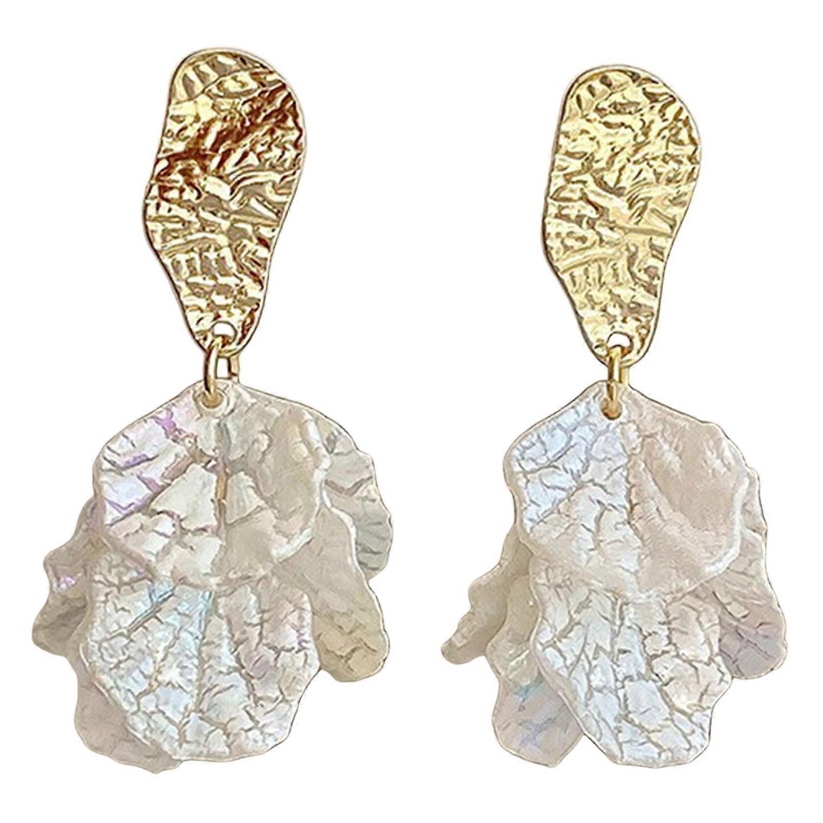 Shell Flower Alloy Earrings Lightweight Versatile Personality Earrings