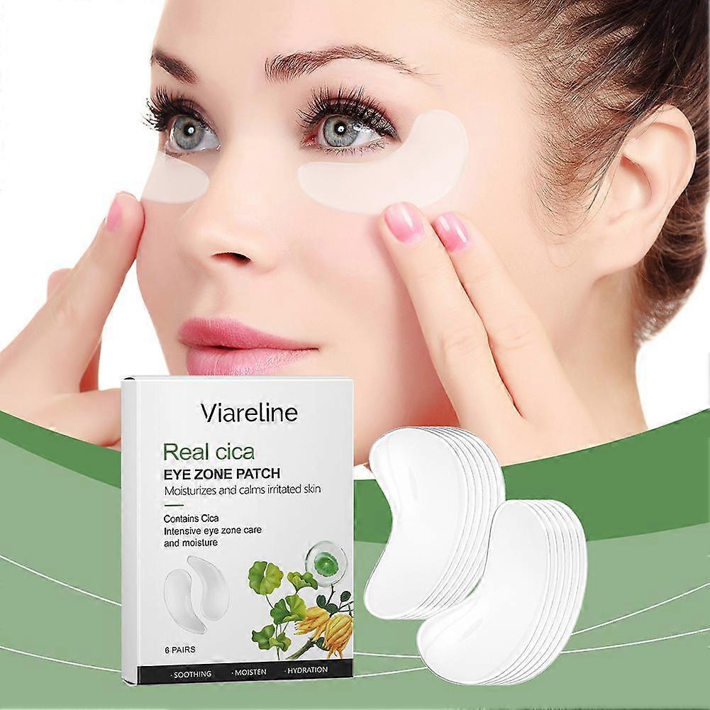 6 Pairs Bamboo Charcoal Eye Mask Hydrating Anti-Aging Reduce Fine Lines Dark Circles