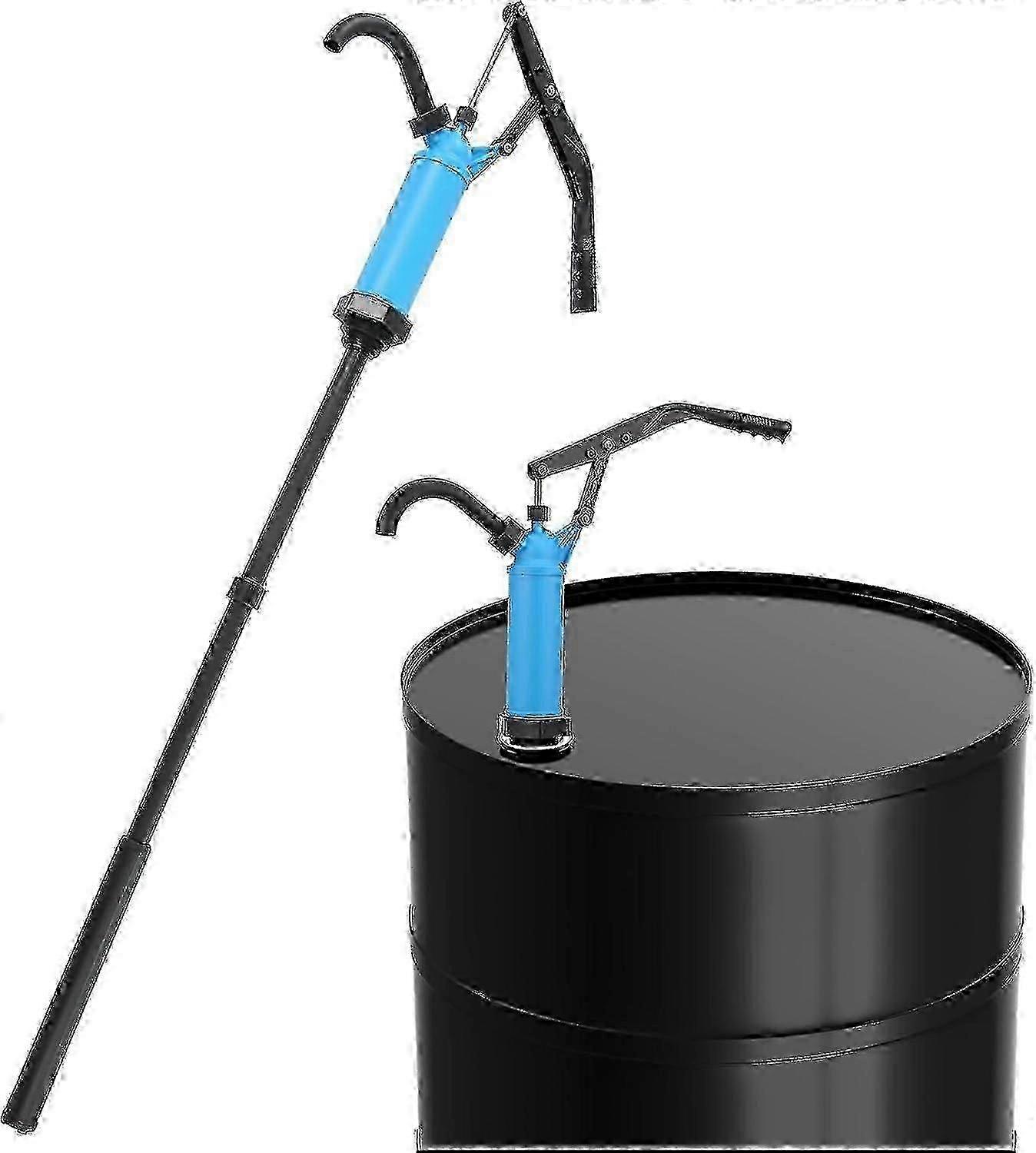 Manual Lever Action Barrel Pump, Suitable for 55 Gallon Drums with Adjustable Length, Ideal for Fuel Transfer and More