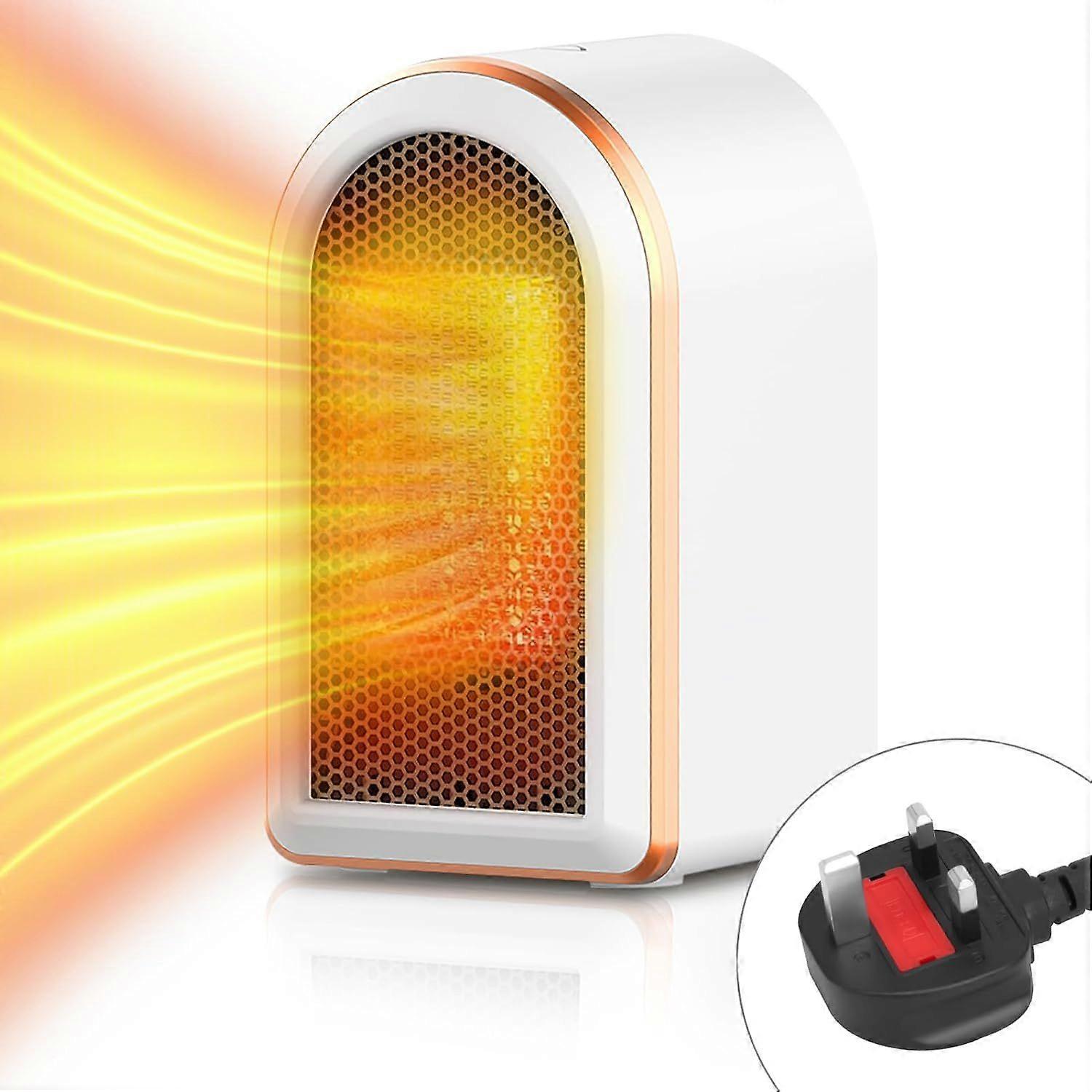 Electric Heater - 1200W Energy Efficient Space Silent Room Heater, Portable Ceramic Fan Heaters, Thermostat 2 Modes, Overheat & Tip Over Protection