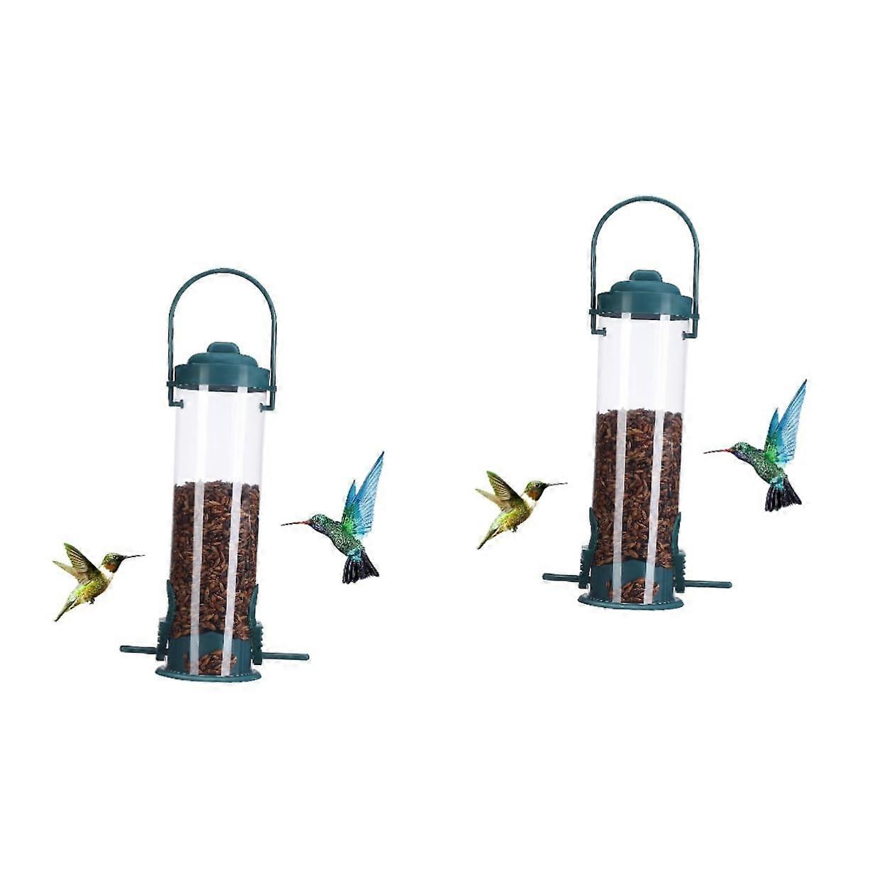 Pack of 2 Automatic Outdoor Bird Feeder Bird Feeder Bird Tool Bird Feeder Balcony Bird Feeder Hummingbird Feeding Station Wild Bird Feeding Station