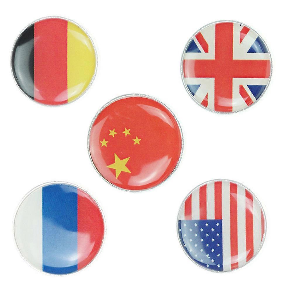 Jacket Clip Brooch Assorted Color Decorative Clipping Square Mixed Style 2.2x2.2cm Zinc Alloy 5Pcs