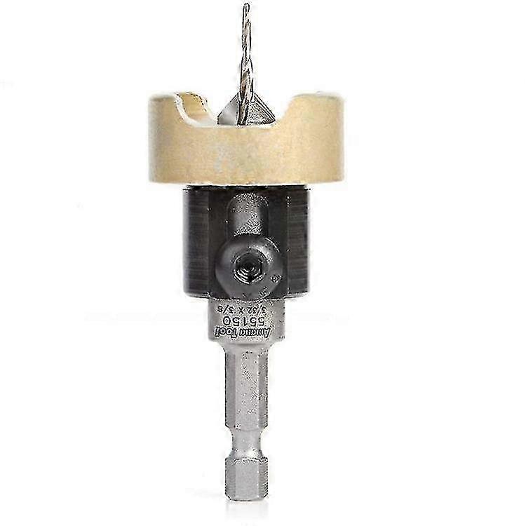 Carbide Tipped 82 Degree Countersink Set With Adjustable Drill Bit Depth Stop And No-thrust Ball Bearing 3/8 Dia X 3/32 Drill Dia SZRH A-YH