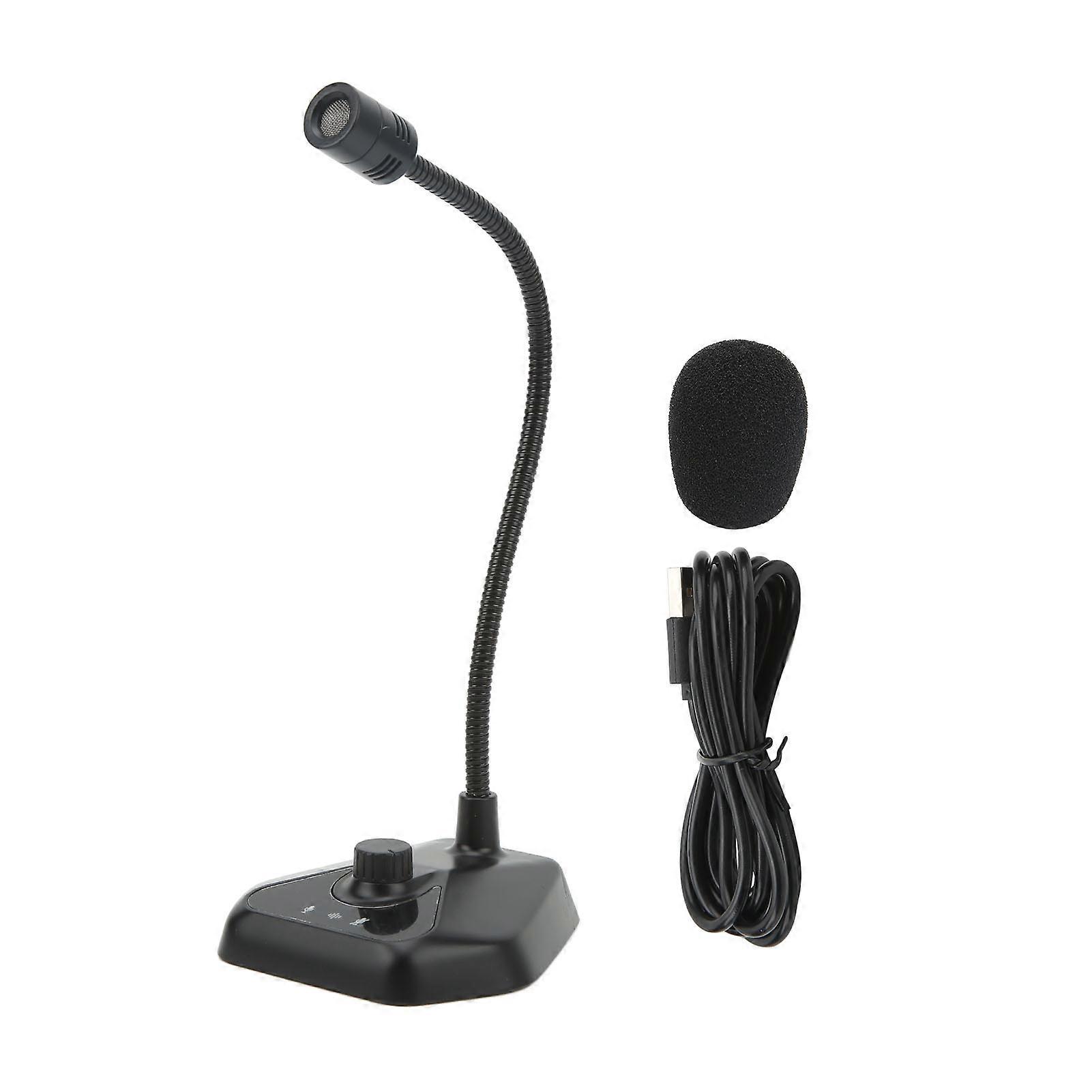 USB Computer Microphone - Gooseneck, Mute Button, 360° Pickup for Streaming & Conferencing