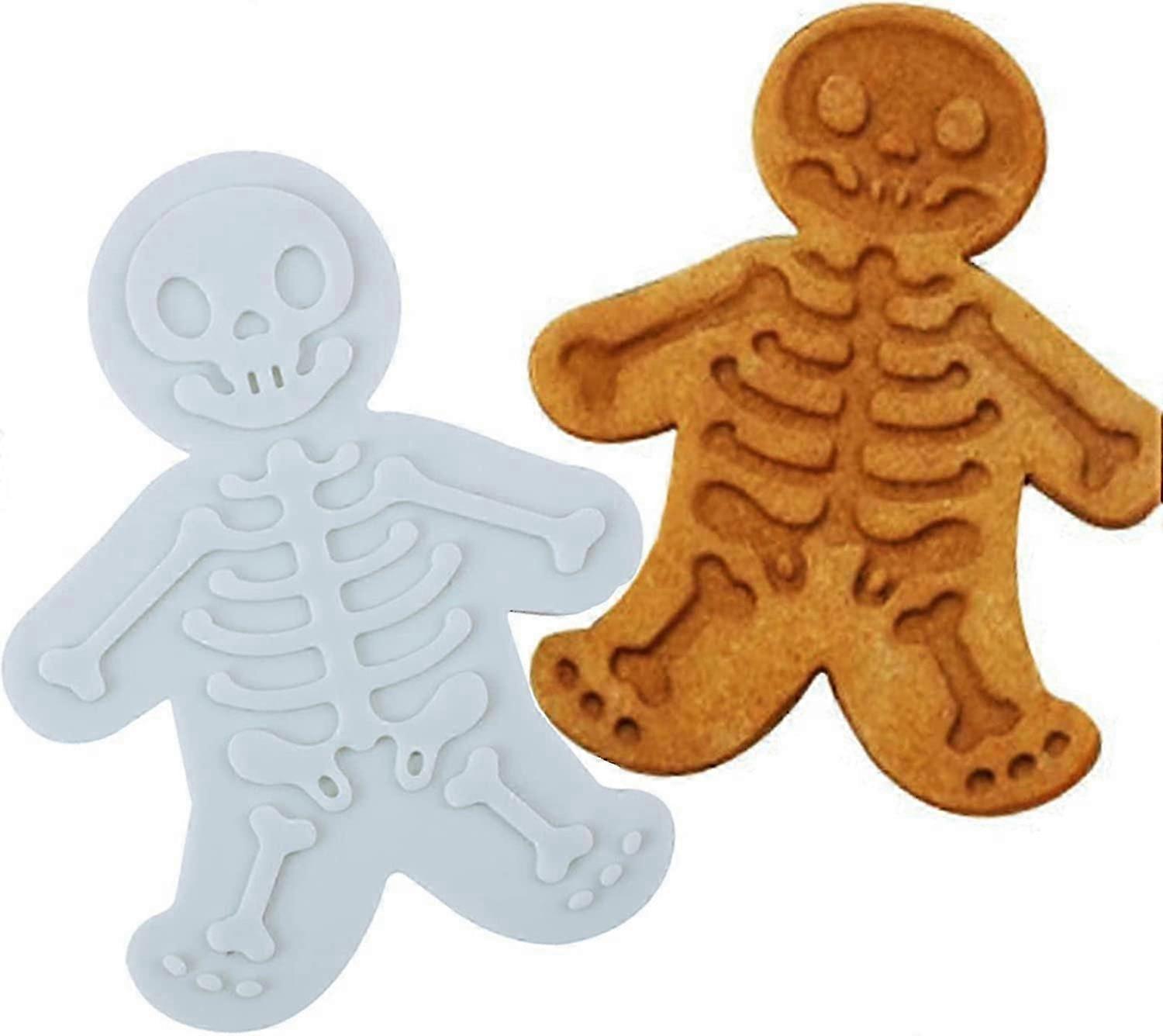 Skeleton Cookie Cutter/ Gingerbread Man Mold/ Skull Cookies Stampers SWEET SPIRITS Day of the Dead Cookie Cutter