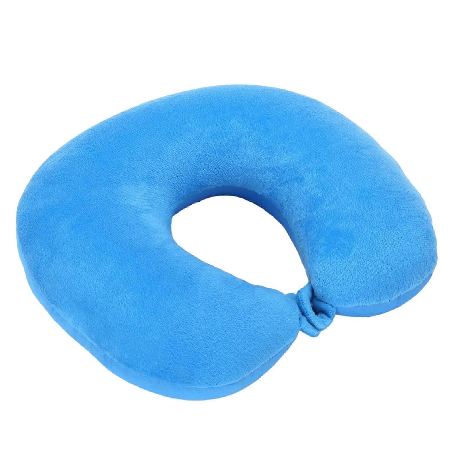 Travel pillow pressure reduce antideformed fadless soft touching lazy support travel pillow for home sky blue