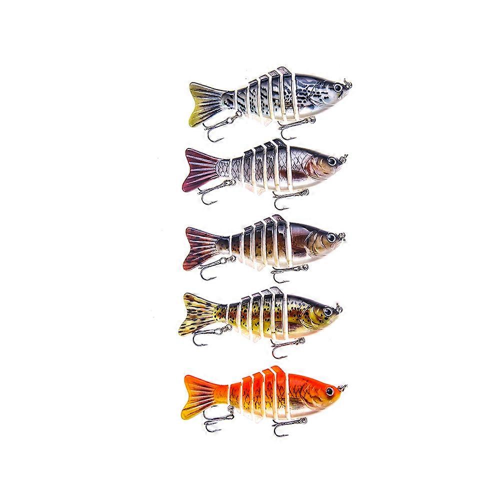 Fish Lures Simulation Fishing Lures Light Reflection 10cm 16g Metal 5Pcs For Outdoor Activities