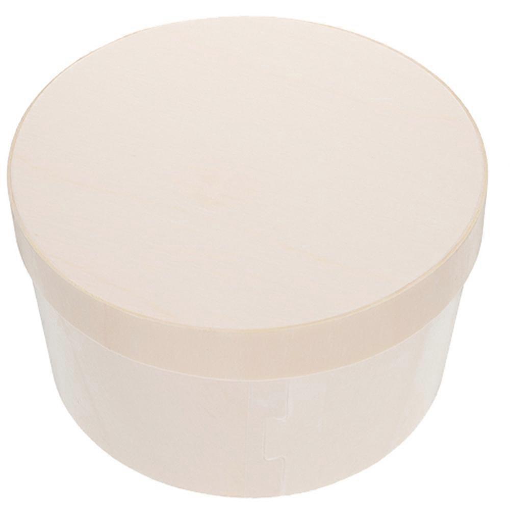 صناديق الحلوى مربع خشبي دائري لمخابز الزفاف حماية الغذاء 8.3X8.3X3.3in 1Pack