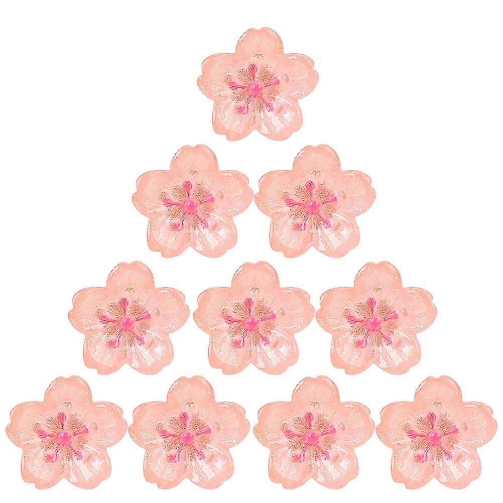 Pink Cherry Blossom Push Pins 10pcs Decorative Thumb Tacks for Cork Boards, Office, Home, School Bulletin Boards, Posters, and Map Display