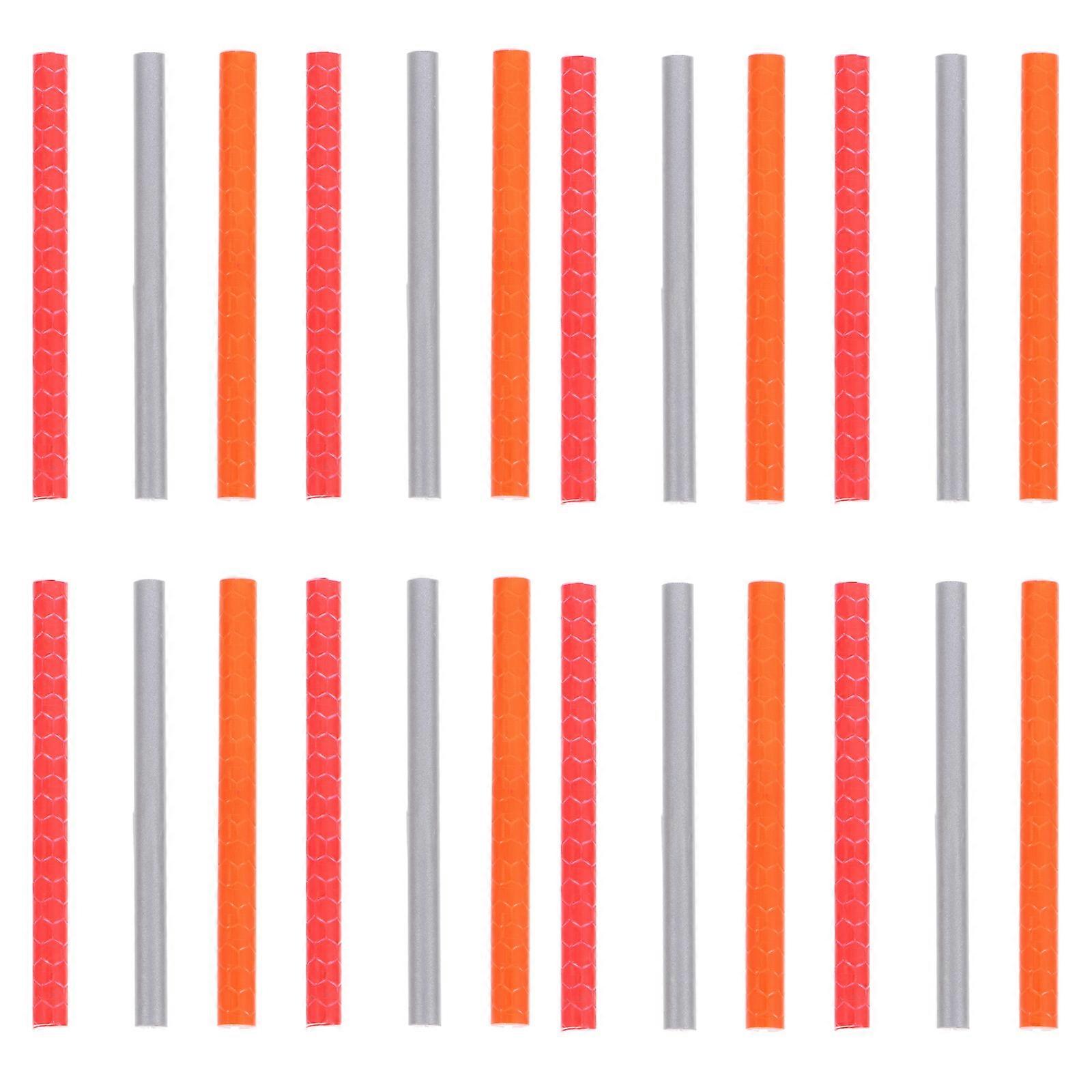 Reflective Warning Stripe Tube Bike Wheel Warning Strips Night Riding Increase Visibility 36Pcs