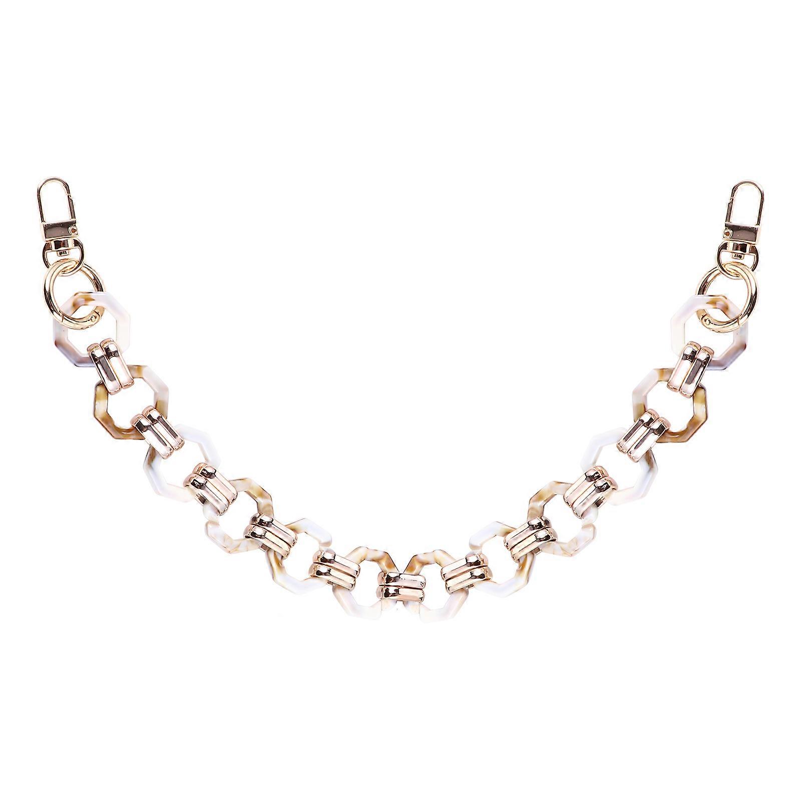 Bag DIY Chain Octagonal Resin Purse Chain Strap Handle Replacement for