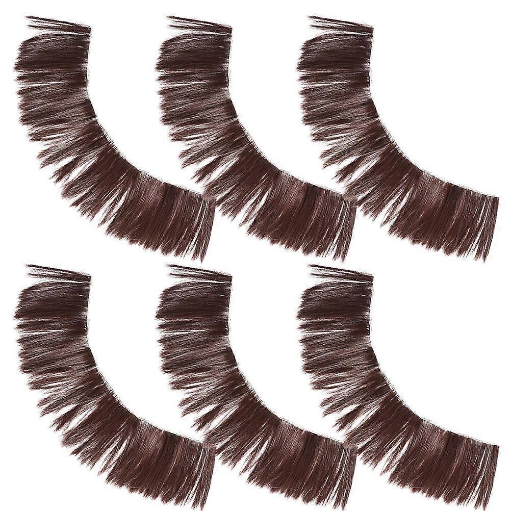 6pcs Straight Synthetic Doll Hair Extensions for Wig Making – Reusable, Easy to Supplies for Doll DIY Projects