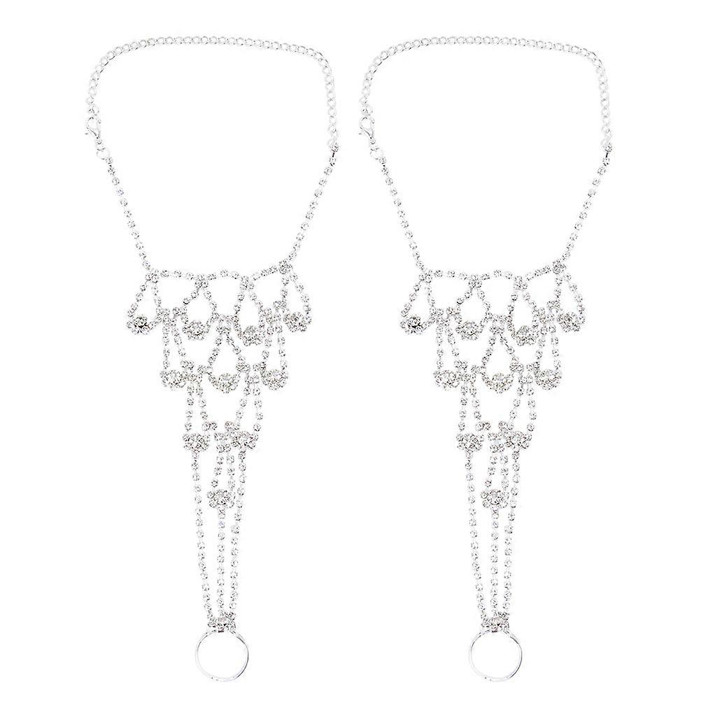 Here's a polished and engaging product description you can use for your **Adjustable Rhinestone Anklets**:

 

**2pcs Adjustable Rhinestone Anklets