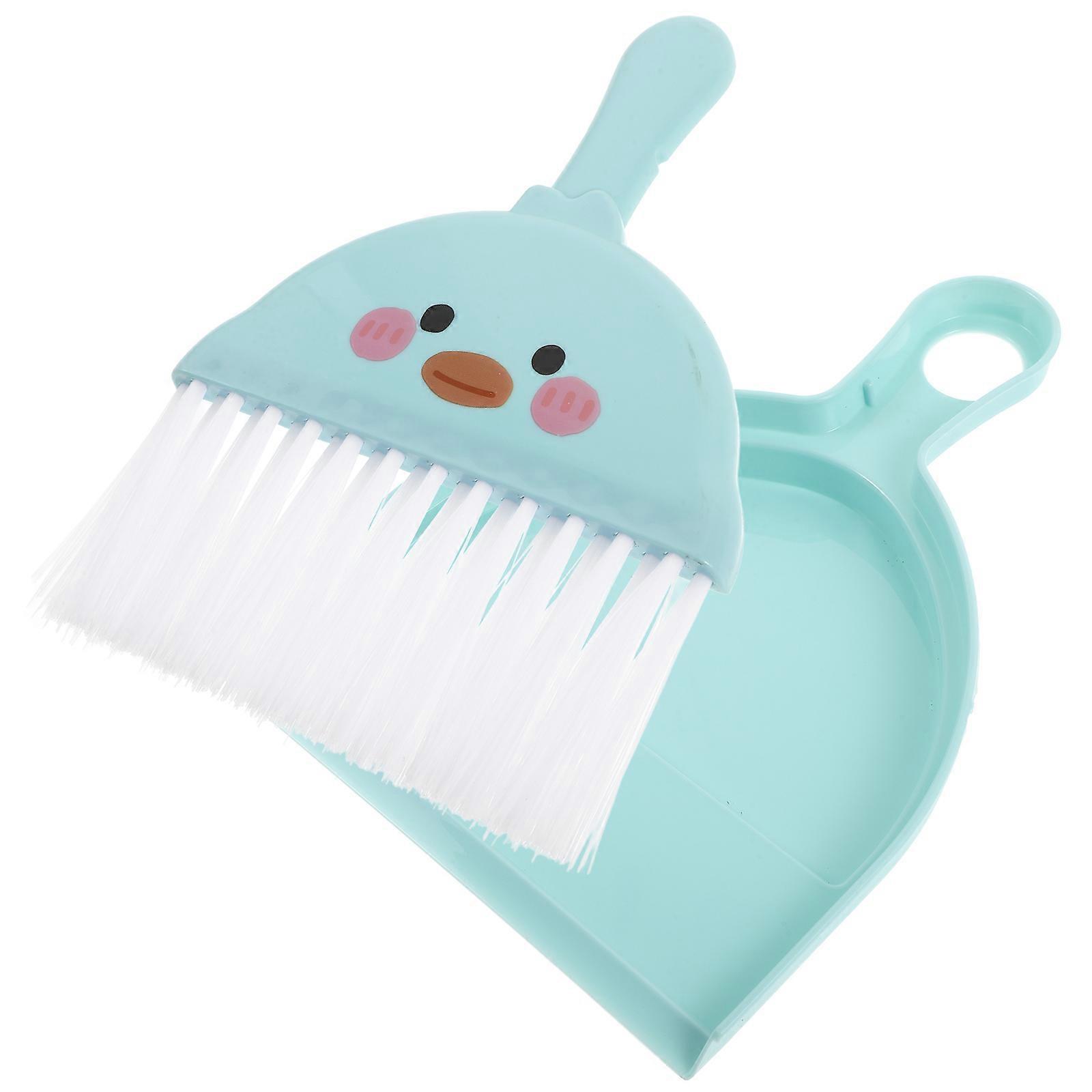 Car Broom And Dustpan Set Compact Cleaning Tool For Home Cleaning Sky-Blue 1Set