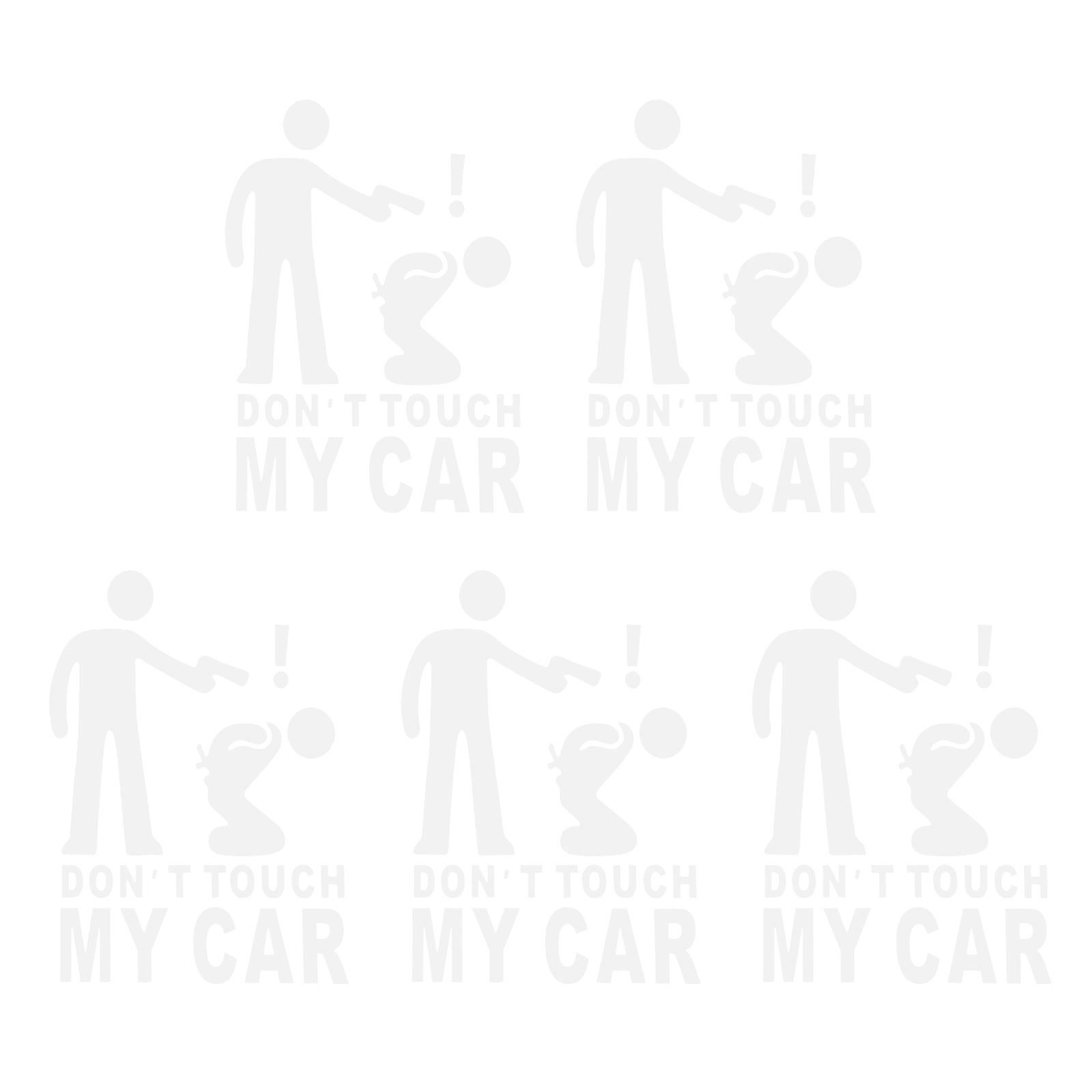 Chic Car Sticker Creative Automobile Sticker Decoration For Car Owners Strong Adhesion Reflective Material 14.5x10.5cm 5Pack