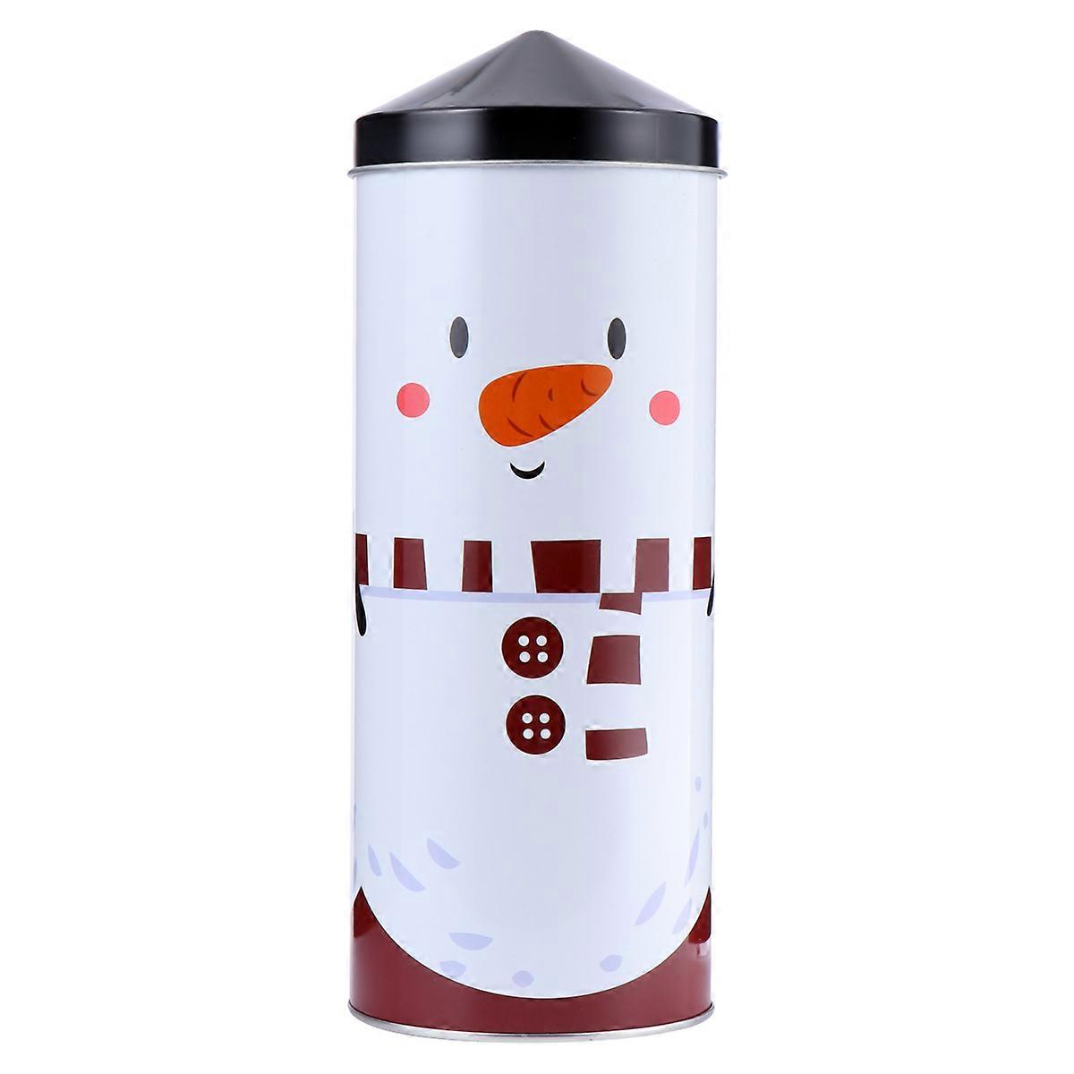 Christmas Tin Box present Container Square Shape White Color 24.5x9cm Storage 1Pcs