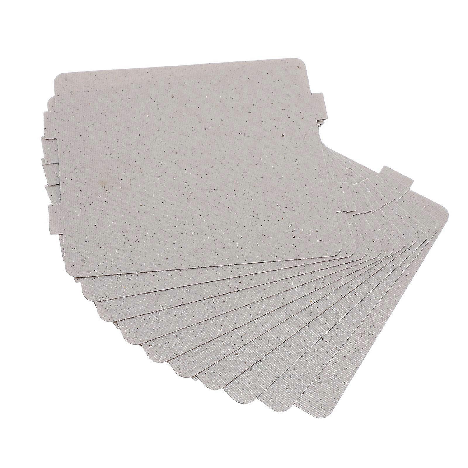 Microwave Oven Mica Sheet Rectangular Insulation For Kitchen Home Office Restaurant Silver 10Pcs